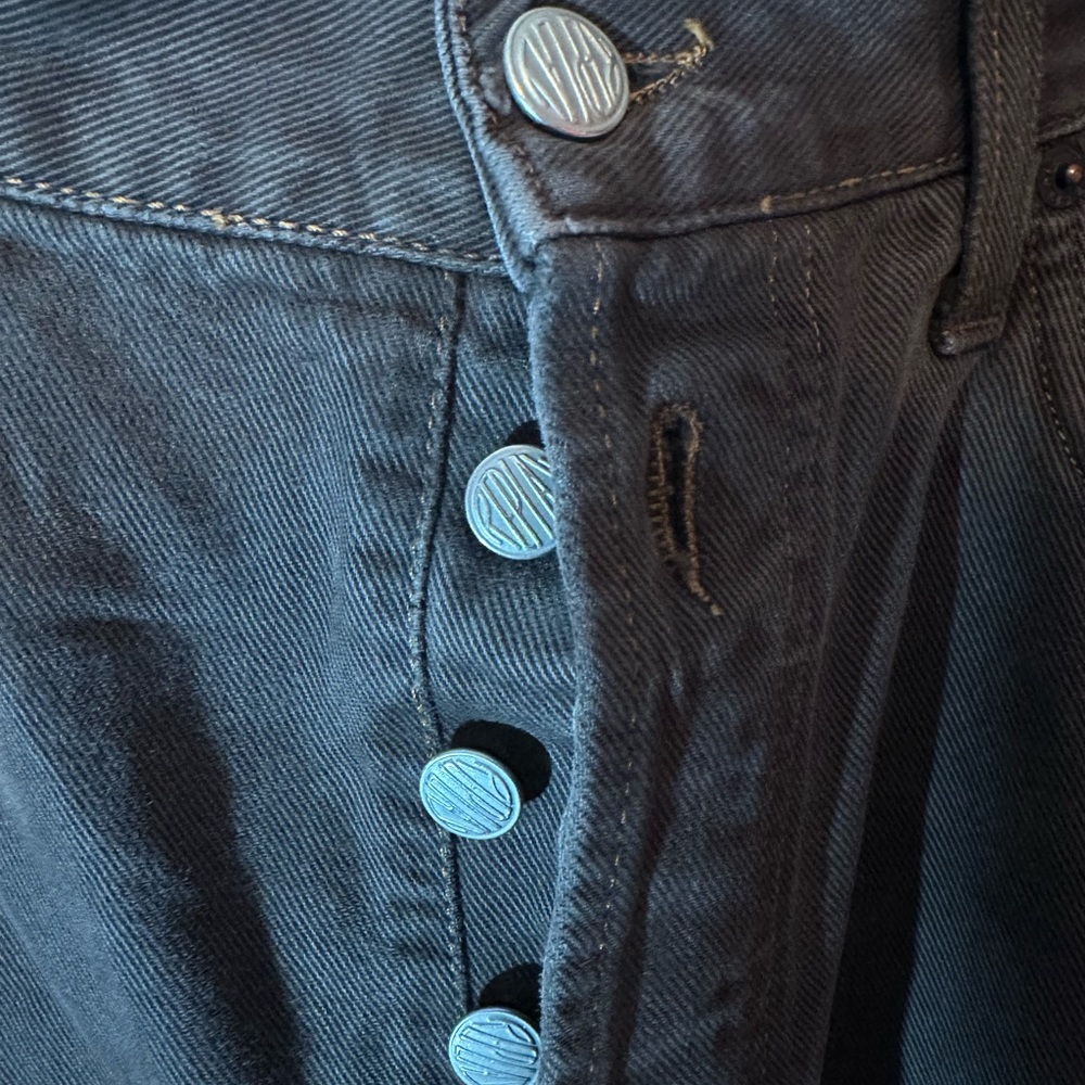 Replay 901 Regular Brown Button Fly Jeans Men's Size 34 VTG Straight Leg Denim - Picture 4 of 10